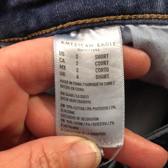 American Eagle Super High Rise Jegging Jeans, Size 2 Short, Blue - Picture 5 of 5